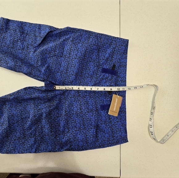 Patagonia Women's Venga Rock Capris Outdoor Blue Hex Batik Cotton Pants Size 10 - Picture 6 of 14